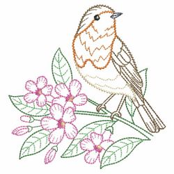Vintage Birds And Blooms 08(Sm) machine embroidery designs
