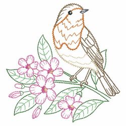 Vintage Birds And Blooms 08(Lg) machine embroidery designs