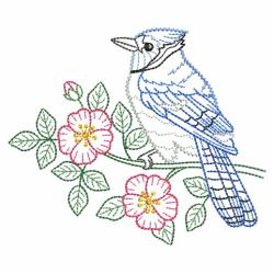 Vintage Birds And Blooms 10(Md) machine embroidery designs