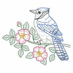 Vintage Birds And Blooms 10(Lg) machine embroidery designs