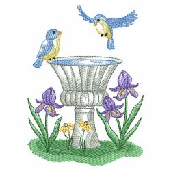 Watercolor Garden Scene 04(Lg) machine embroidery designs