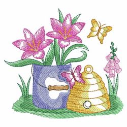 Watercolor Garden Scene 09(Md) machine embroidery designs