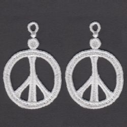FSL Peace Sign Earrings 04 machine embroidery designs