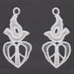 FSL Peace Sign Earrings 10 machine embroidery designs