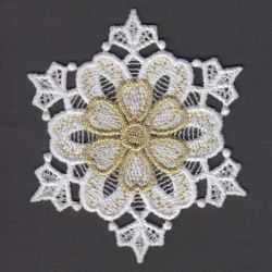 FSL Golden Snowflakes 07 machine embroidery designs