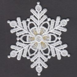 FSL Golden Snowflakes 12 machine embroidery designs