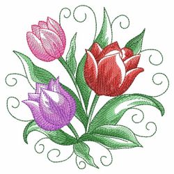 Watercolor Flowers In Bloom 4 02(Md) machine embroidery designs
