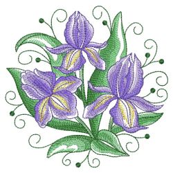 Watercolor Flowers In Bloom 4 05(Md) machine embroidery designs