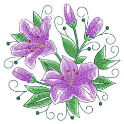 Watercolor Flowers In Bloom 4 10(Md) machine embroidery designs