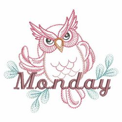 Days Of The Week Owls 02(Lg) machine embroidery designs