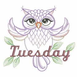 Days Of The Week Owls 03(Sm) machine embroidery designs