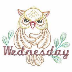 Days Of The Week Owls 04(Lg) machine embroidery designs