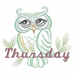 Days Of The Week Owls 05(Sm) machine embroidery designs
