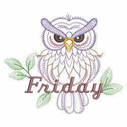 Days Of The Week Owls 06(Sm) machine embroidery designs