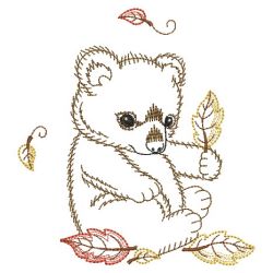 Vintage Fall Animals 03(Lg) machine embroidery designs