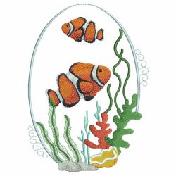 Underwater Scene Ovals machine embroidery designs