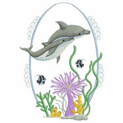 Underwater Scene Ovals 07 machine embroidery designs