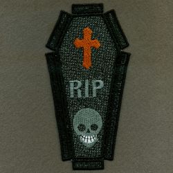 3D FSL Halloween Coffin Box machine embroidery designs