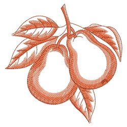 Sketched Fruits 10(Lg) machine embroidery designs