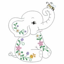 Vintage Floral Animals 01(Md) machine embroidery designs