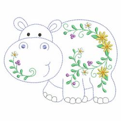 Vintage Floral Animals 06(Md) machine embroidery designs