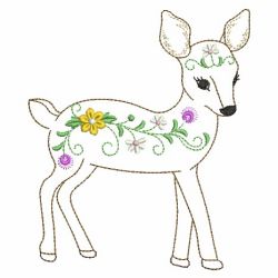 Vintage Floral Animals 07(Md) machine embroidery designs