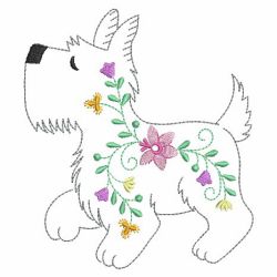 Vintage Floral Animals 10(Md) machine embroidery designs