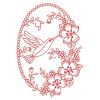 Redwork Floral Ovals 02(Lg)