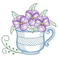 Teacup In Bloom 02(Md) machine embroidery designs