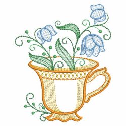 Teacup In Bloom 04(Lg) machine embroidery designs