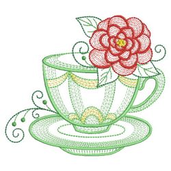 Teacup In Bloom 05(Sm) machine embroidery designs