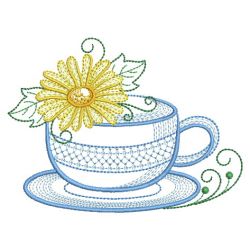 Teacup In Bloom 06(Lg) machine embroidery designs