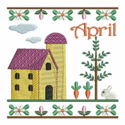 Months Of The Year House 04(Lg) machine embroidery designs