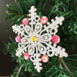 FSL Crystal Sequin Snowflake Lights 10 machine embroidery designs