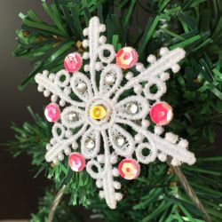 FSL Crystal Sequin Snowflake Lights 10