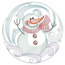 Rippled Snowman 02(Md) machine embroidery designs