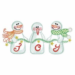 Rippled Snowman 03(Md) machine embroidery designs