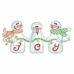 Rippled Snowman 03(Sm) machine embroidery designs