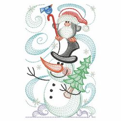 Rippled Snowman 04(Md) machine embroidery designs