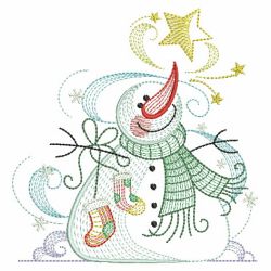 Rippled Snowman 05(Md) machine embroidery designs