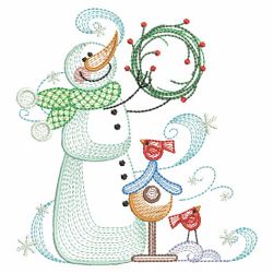 Rippled Snowman 08(Md) machine embroidery designs