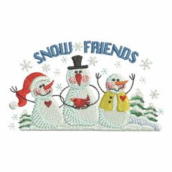 Snowmen And Friends 2 07 machine embroidery designs