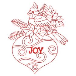 Redwork Bird On Ornaments 05(Md) machine embroidery designs