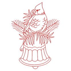 Redwork Bird On Ornaments 10(Lg) machine embroidery designs