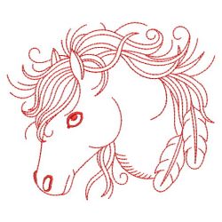Redwork Horse 2 07(Md) machine embroidery designs