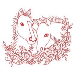 Redwork Horse 2 08(Md) machine embroidery designs