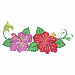 Jacobean Hibiscus 01 machine embroidery designs