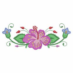 Jacobean Hibiscus 08 machine embroidery designs