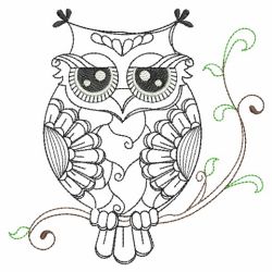 Blackwork Owls 3 02(Sm) machine embroidery designs