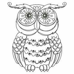 Blackwork Owls 3 03(Sm) machine embroidery designs